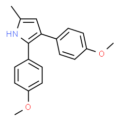 ChemSpider 2D Image | 2,3-Bis(4-methoxyphenyl)-5-methyl-1H-pyrrole | C19H19NO2