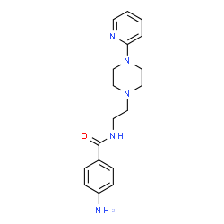 ChemSpider 2D Image | 4-Amino-N-{2-[4-(2-pyridinyl)-1-piperazinyl]ethyl}benzamide | C18H23N5O