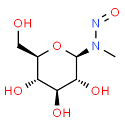 ChemSpider 2D Image | (2R,3S,4S,5R,6R)-2-(Hydroxymethyl)-6-[methyl(nitroso)amino]tetrahydro-2H-pyran-3,4,5-triol | C7H14N2O6