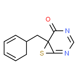 ChemSpider 2D Image | 6-(2,4-Cyclohexadien-1-ylmethyl)-7-thia-2,4-diazabicyclo[4.1.0]hepta-1,3-dien-5-one | C11H10N2OS