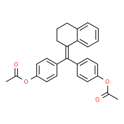 ChemSpider 2D Image | (3,4-Dihydro-1(2H)-naphthalenylidenemethylene)di-4,1-phenylene diacetate | C27H24O4
