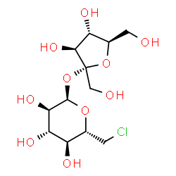 ChemSpider 2D Image | alpha-D-Fructofuranosyl 6-chloro-6-deoxy-alpha-D-glucopyranoside | C12H21ClO10