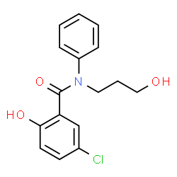 ChemSpider 2D Image | 5-Chloro-2-hydroxy-N-(3-hydroxypropyl)-N-phenylbenzamide | C16H16ClNO3