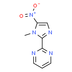 ChemSpider 2D Image | 2-(1-Methyl-5-nitro-1H-imidazol-2-yl)pyrimidine | C8H7N5O2