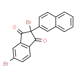 ChemSpider 2D Image | 2,5-Dibromo-2-(2-naphthyl)-1H-indene-1,3(2H)-dione | C19H10Br2O2