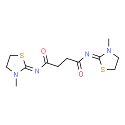 ChemSpider 2D Image | N,N'-Bis(3-methyl-2-thiazolidinylidene)succinamide | C12H18N4O2S2