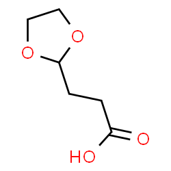ChemSpider 2D Image | 3-(1,3-Dioxolan-2-yl)propanoic acid | C6H10O4