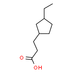 ChemSpider 2D Image | 3-(3-Ethylcyclopentyl)propanoic acid | C10H18O2