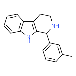 ChemSpider 2D Image | 1-(3-Methylphenyl)-2,3,4,9-tetrahydro-1H-beta-carboline | C18H18N2