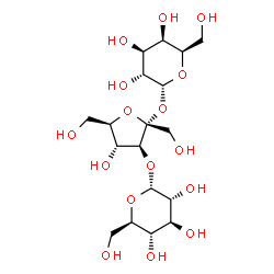 ChemSpider 2D Image | alpha-D-Glucopyranosyl-(1->3)-alpha-D-fructofuranosyl alpha-D-galactopyranoside | C18H32O16
