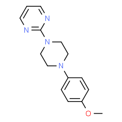 ChemSpider 2D Image | 2-[4-(4-Methoxyphenyl)-1-piperazinyl]pyrimidine | C15H18N4O