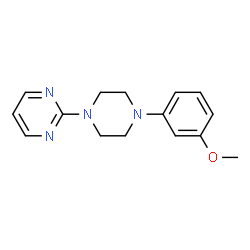 ChemSpider 2D Image | 2-[4-(3-Methoxyphenyl)-1-piperazinyl]pyrimidine | C15H18N4O