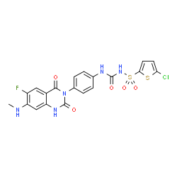 ChemSpider 2D Image | Elinogrel | C20H15ClFN5O5S2