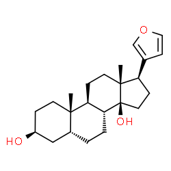 ChemSpider 2D Image | (3beta,5beta,14beta,17beta)-17-(3-Furyl)androstane-3,14-diol | C23H34O3