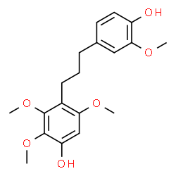 ChemSpider 2D Image | 4-[3-(4-Hydroxy-3-methoxyphenyl)propyl]-2,3,5-trimethoxyphenol | C19H24O6