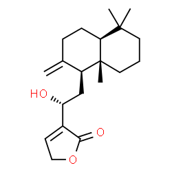 ChemSpider 2D Image | 3-{(1R)-1-Hydroxy-2-[(1S,4aS,8aS)-5,5,8a-trimethyl-2-methylenedecahydro-1-naphthalenyl]ethyl}-2(5H)-furanone | C20H30O3