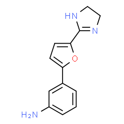 ChemSpider 2D Image | 3-[5-(4,5-Dihydro-1H-imidazol-2-yl)-2-furyl]aniline | C13H13N3O