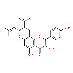 ChemSpider 2D Image | 8-lavandulylkaempferol | C25H26O6