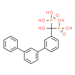 ChemSpider 2D Image | [Hydroxy(1,1':3',1''-terphenyl-3-yl)methylene]bis(phosphonic acid) | C19H18O7P2