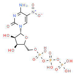 ChemSpider 2D Image | 5-Nitrocytidine 5'-(tetrahydrogen triphosphate) | C9H15N4O16P3