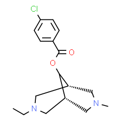 ChemSpider 2D Image | (1R,5R)-3-Ethyl-7-methyl-3,7-diazabicyclo[3.3.1]non-9-yl 4-chlorobenzoate | C17H23ClN2O2