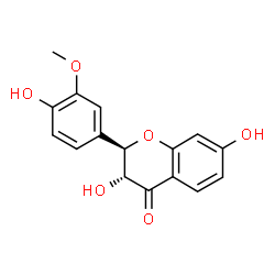 ChemSpider 2D Image | (2R,3R)-3,7-Dihydroxy-2-(4-hydroxy-3-methoxyphenyl)-2,3-dihydro-4H-chromen-4-one | C16H14O6