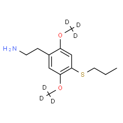 ChemSpider 2D Image | 2-{2,5-Bis[(~2~H_3_)methyloxy]-4-(propylsulfanyl)phenyl}ethanamine | C13H15D6NO2S