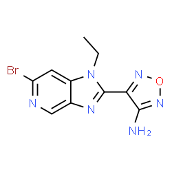 ChemSpider 2D Image | 4-(6-Bromo-1-ethyl-1H-imidazo[4,5-c]pyridin-2-yl)-1,2,5-oxadiazol-3-amine | C10H9BrN6O