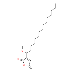 ChemSpider 2D Image | 3-(1-Methoxypentadecyl)-5-methylene-2(5H)-furanone | C21H36O3