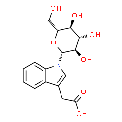 ChemSpider 2D Image | 3-(Carboxymethyl)-1-(beta-D-glucopyranosyl)-1H-indole | C16H19NO7