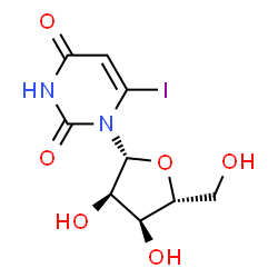 ChemSpider 2D Image | 6-Iodouridine | C9H11IN2O6