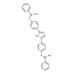 ChemSpider 2D Image | N,N'-(1h-Pyrrole-2,5-Diyldi-4,1-Phenylene)dibenzenecarboximidamide | C30H25N5