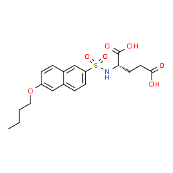 ChemSpider 2D Image | N-[(6-Butoxy-2-naphthyl)sulfonyl]-L-glutamic acid | C19H23NO7S