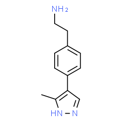 ChemSpider 2D Image | 2-[4-(5-Methyl-1H-pyrazol-4-yl)phenyl]ethanamine | C12H15N3