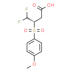 ChemSpider 2D Image | (3R)-4,4-Difluoro-3-[(4-methoxyphenyl)sulfonyl]butanoic acid | C11H12F2O5S