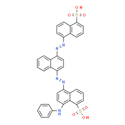 ChemSpider 2D Image | 8-Anilino-5-[(E)-{4-[(E)-(5-sulfo-1-naphthyl)diazenyl]-1-naphthyl}diazenyl]-1-naphthalenesulfonic acid | C36H25N5O6S2