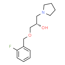 ChemSpider 2D Image | (2S)-1-[(2-Fluorobenzyl)oxy]-3-(1-pyrrolidinyl)-2-propanol | C14H20FNO2