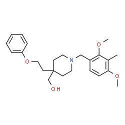ChemSpider 2D Image | [1-(2,4-Dimethoxy-3-methylbenzyl)-4-(2-phenoxyethyl)-4-piperidinyl]methanol | C24H33NO4