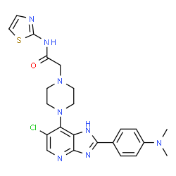 ChemSpider 2D Image | CCT129202 | C23H25ClN8OS