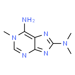 ChemSpider 2D Image | N~8~,N~8~,1-Trimethyl-1H-purine-6,8-diamine | C8H12N6