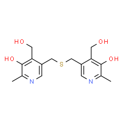 ChemSpider 2D Image | 5,5'-[Sulfanediylbis(methylene)]bis[4-(hydroxymethyl)-2-methyl-3-pyridinol] | C16H20N2O4S