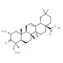 ChemSpider 2D Image | Methyl (2alpha)-2,24-dihydroxy-3-oxoolean-12-en-28-oate | C31H48O5