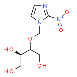 ChemSpider 2D Image | (2R)-3-[(2-Nitro-1H-imidazol-1-yl)methoxy]-1,2,4-butanetriol | C8H13N3O6