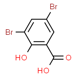 ChemSpider 2D Image | 3,5-Dibromosalicylic acid | C7H4Br2O3