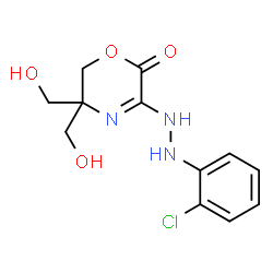 ChemSpider 2D Image | 5-[(2-chlorophenyl)hydrazo]-3,3-bis(hydroxymethyl)-2H-1,4-oxazin-6-one | C12H14ClN3O4