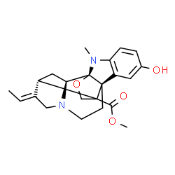ChemSpider 2D Image | Methyl (2alpha,19E)-10-hydroxy-1-methyl-1,2-dihydro-2,17-epoxyakuammilan-16-carboxylate | C22H26N2O4