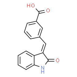 ChemSpider 2D Image | 3-[(E)-(2-Oxidanylidene-1h-Indol-3-Ylidene)methyl]benzoic Acid | C16H11NO3
