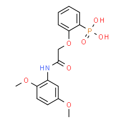 ChemSpider 2D Image | (2-{2-[(2,5-Dimethoxyphenyl)amino]-2-oxoethoxy}phenyl)phosphonic acid | C16H18NO7P