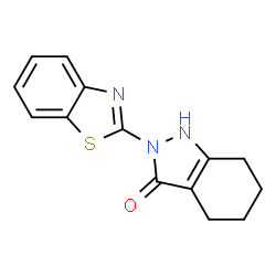 ChemSpider 2D Image | 2-(1,3-benzothiazol-2-yl)-4,5,6,7-tetrahydro-1H-indazol-3-one | C14H13N3OS