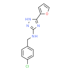 ChemSpider 2D Image | N-(4-Chlorobenzyl)-3-(2-furyl)-1H-1,2,4-triazol-5-amine | C13H11ClN4O